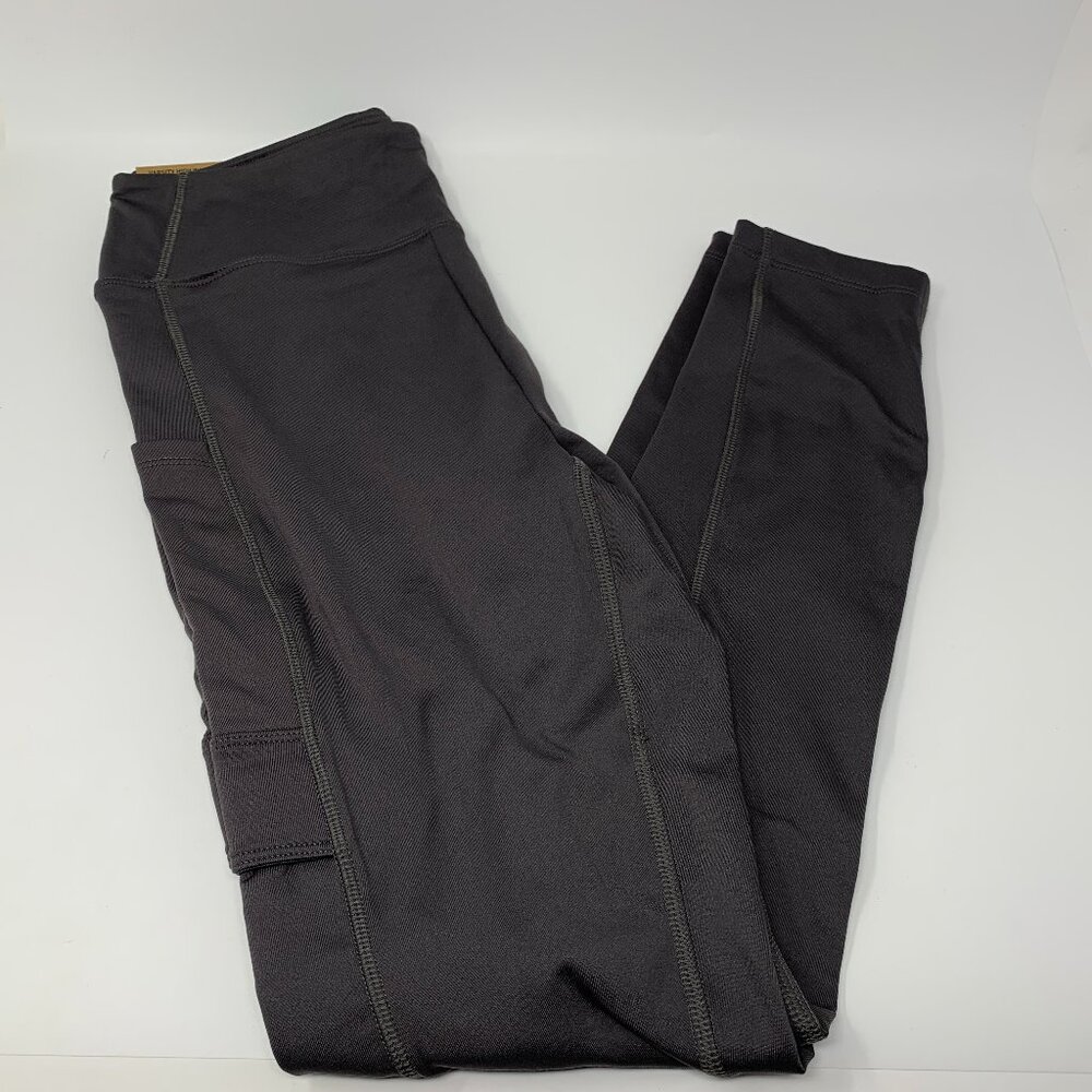 NWT VS PINK Varsity High Waisted Winter Legging w/ Pockets Charcoal Gray SZ M